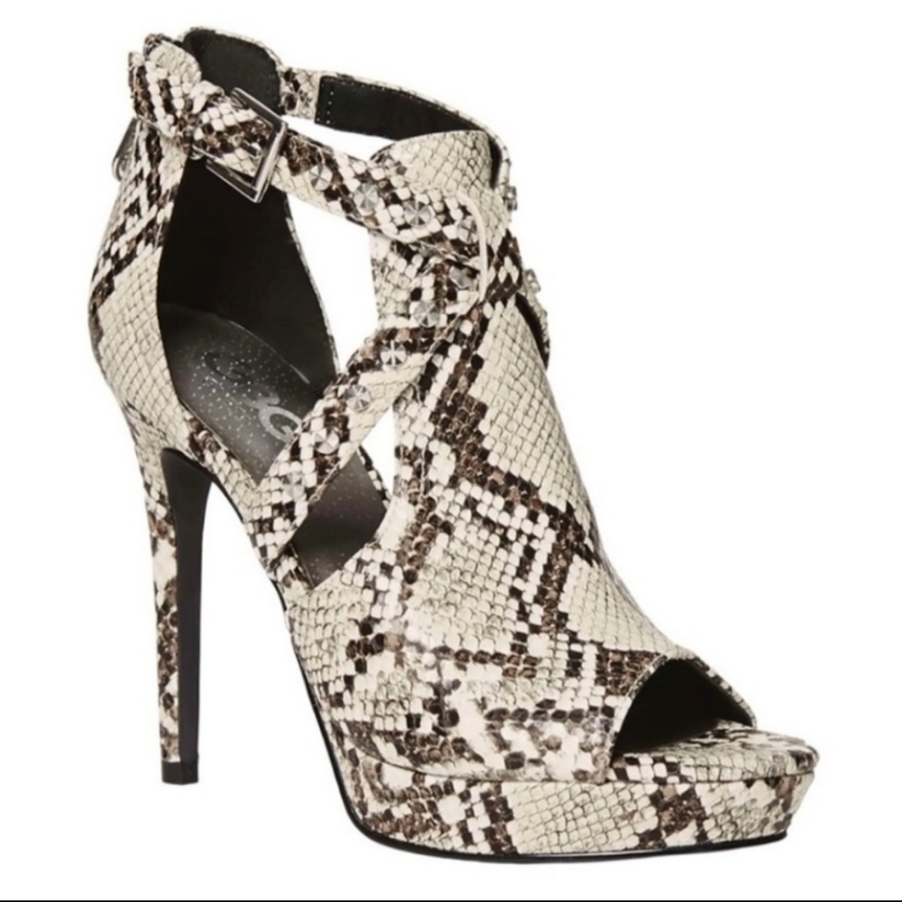 Snake skin stilettos